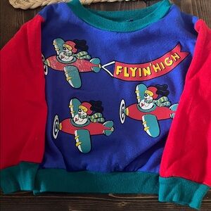 Vintage 90s, Flyin' High Airplane Graphic Sweatshirt